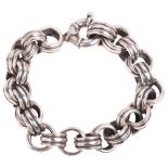 JENS JOHS AAGAARD - a Danish sterling silver belcher link chain bracelet, 19cm, 40.6g Condition
