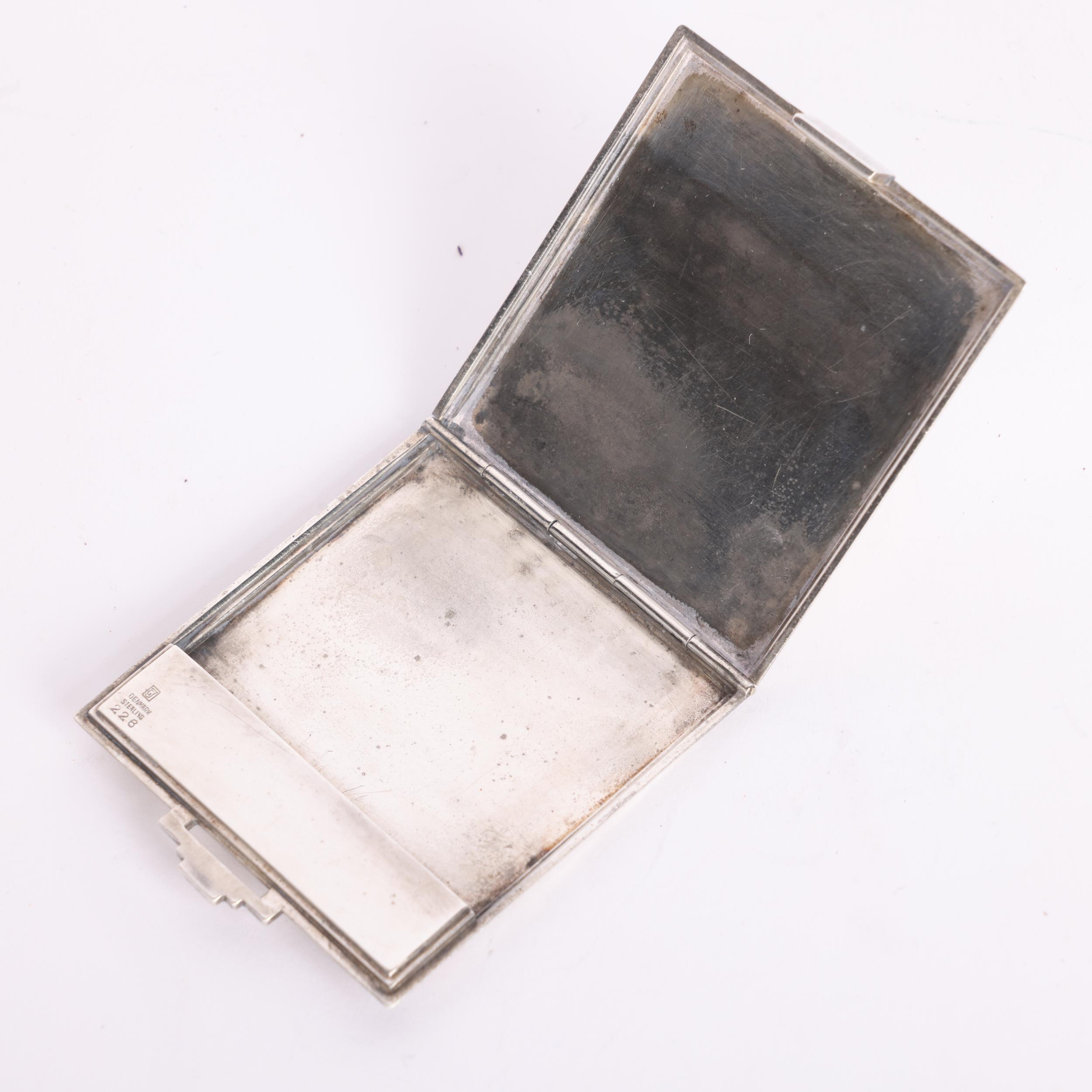 GEORG JENSEN - an Art Deco Danish sterling silver matchbook/Vesta case, circa 1933 - 1944, model no. - Image 2 of 3