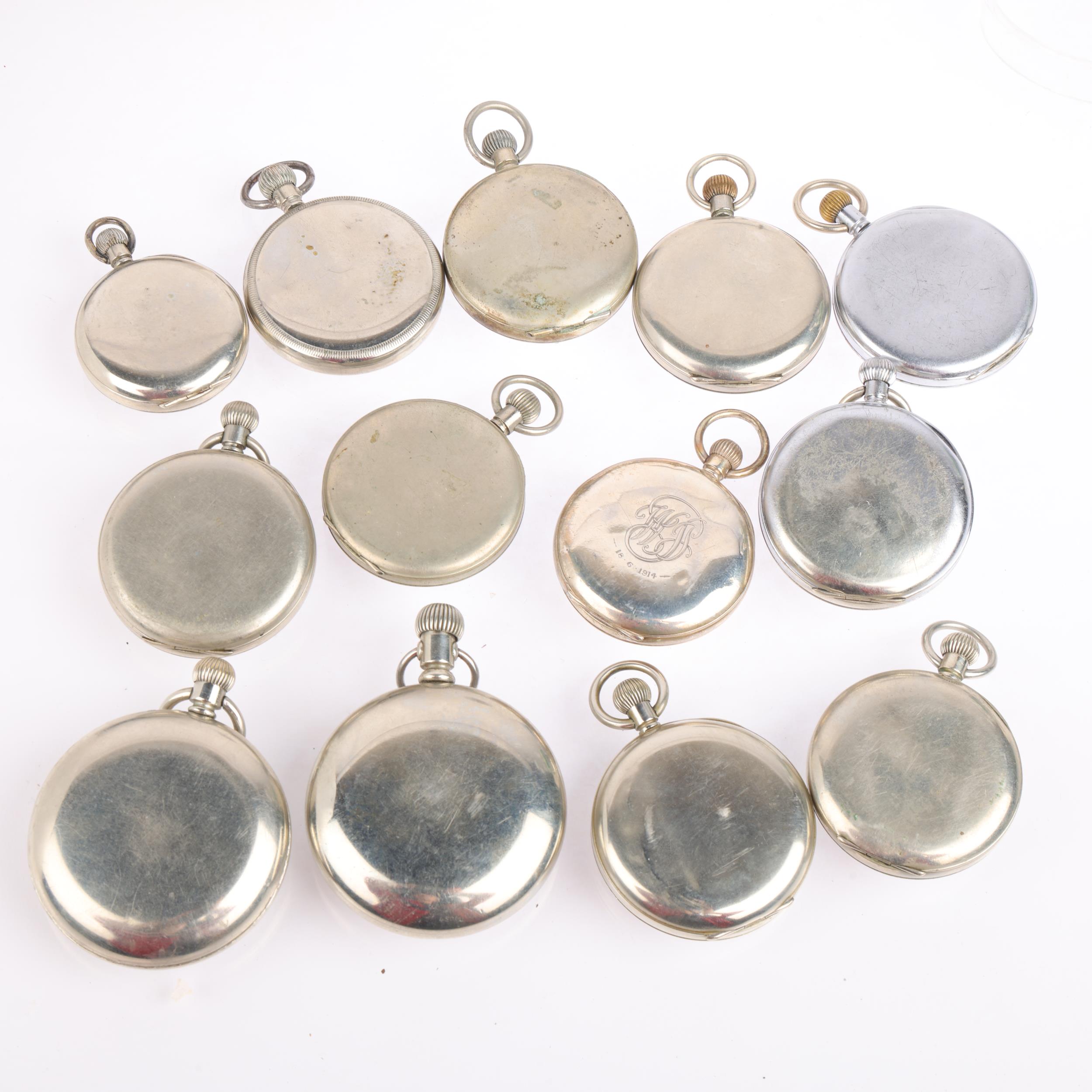 A quantity of pocket watches, makers include J W Benson, Elgin, and Limit (13) Condition Report: Lot - Image 4 of 5