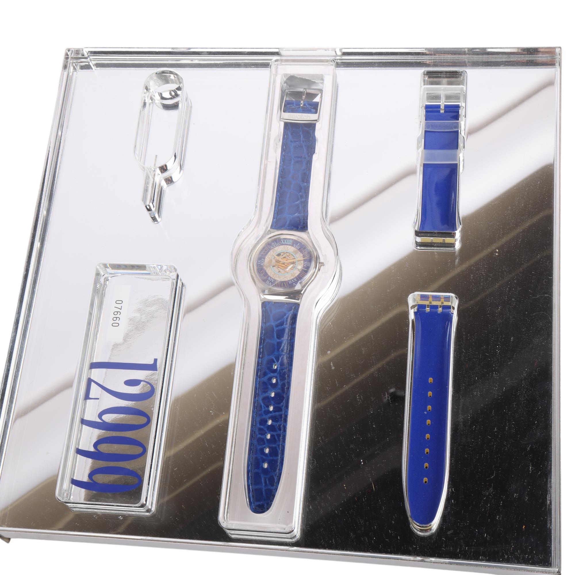 SWATCH - a platinum Tresor Magique automatic wristwatch, ref. SAZ101, circa 1993, semi- - Image 5 of 5