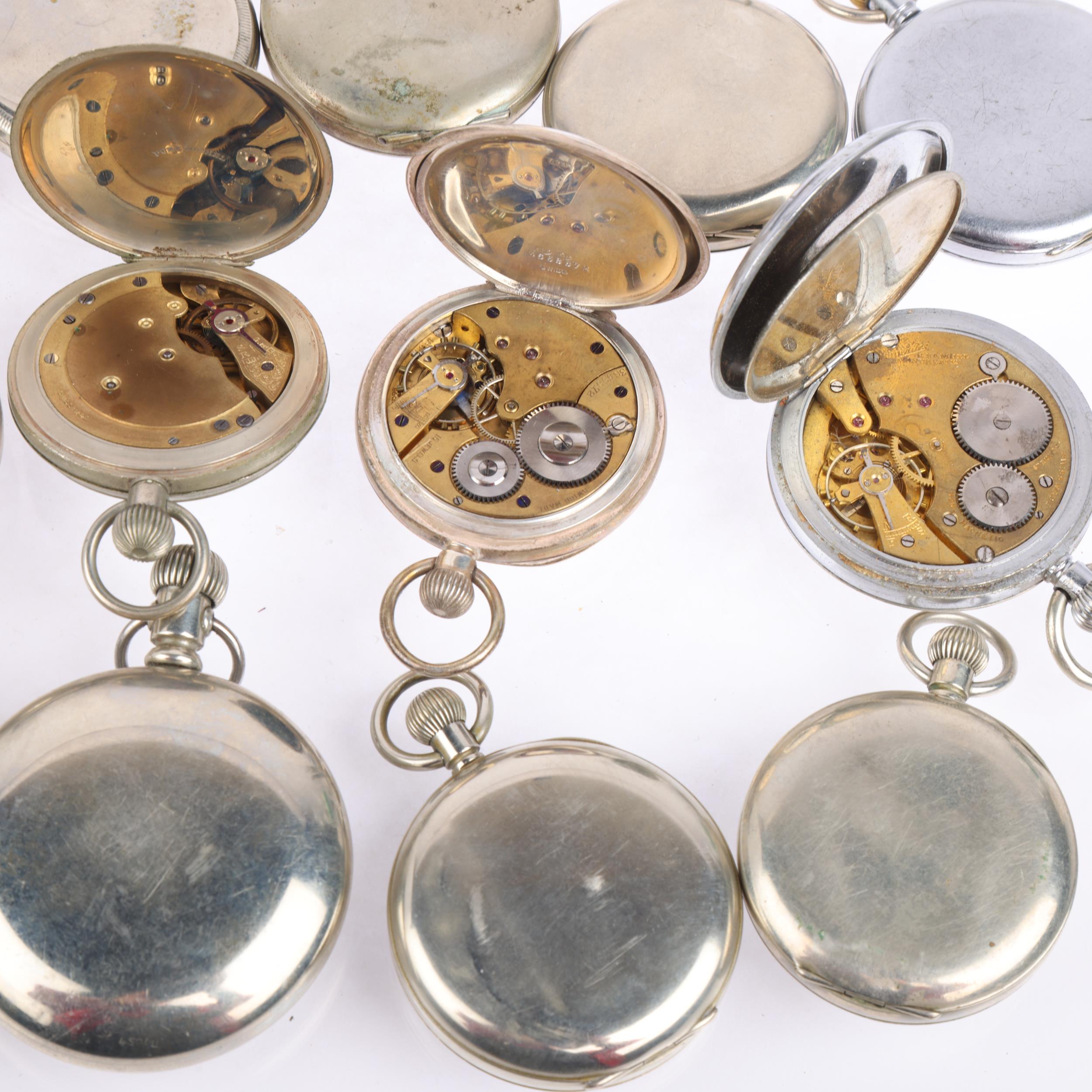 A quantity of pocket watches, makers include J W Benson, Elgin, and Limit (13) Condition Report: Lot - Image 5 of 5