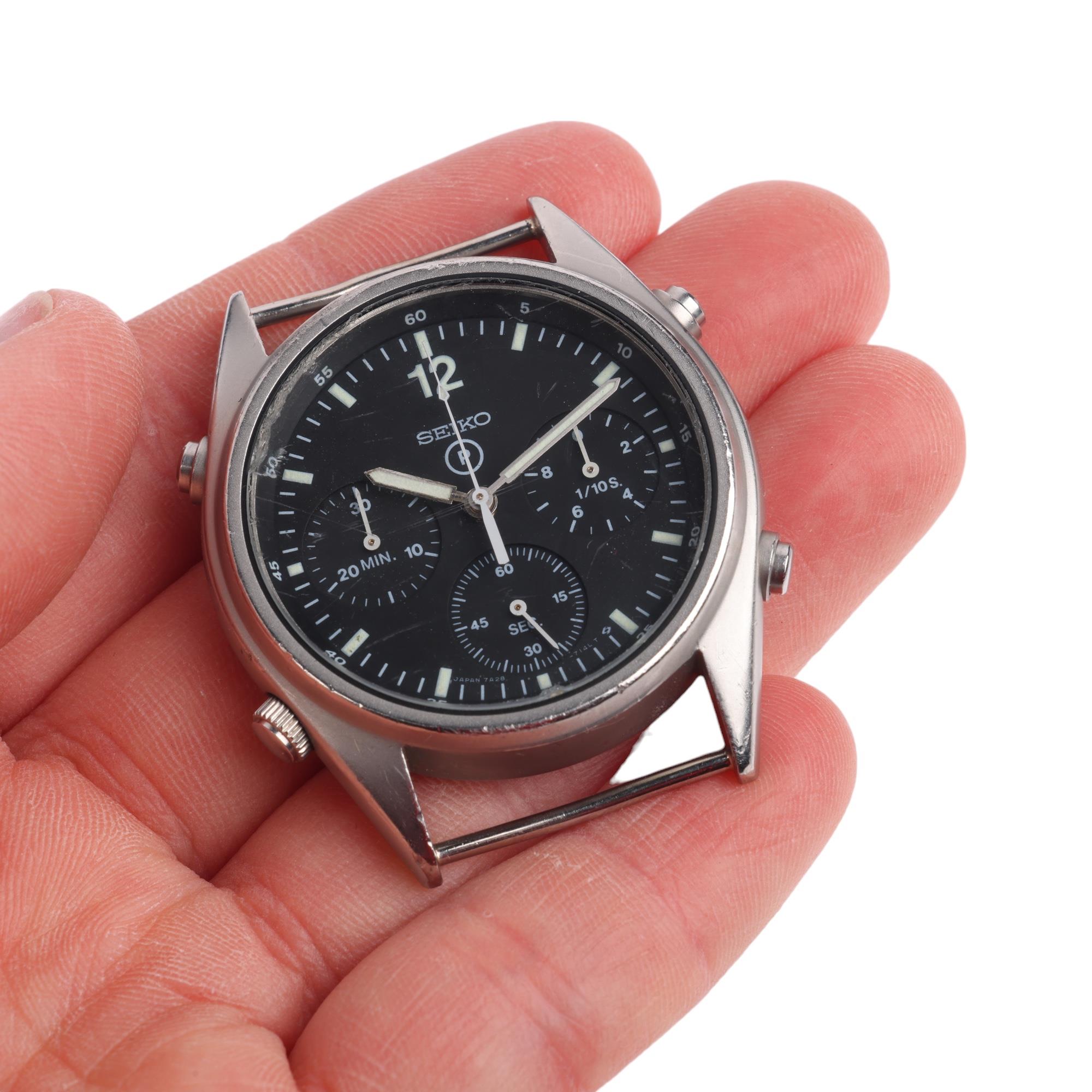 SEIKO - a stainless steel British Military Issue Generation 1 quartz chronograph wristwatch, ref - Image 5 of 5
