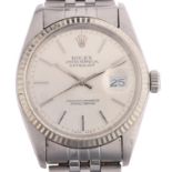ROLEX - a stainless steel Oyster Perpetual Datejust automatic calendar bracelet watch, ref. 16030,