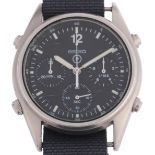 SEIKO - a stainless steel British Military Issue Generation 1 quartz chronograph wristwatch, ref