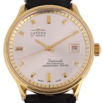 OSTARA - a Vintage gold plated stainless steel Datomatic mechanical calendar wristwatch, circa