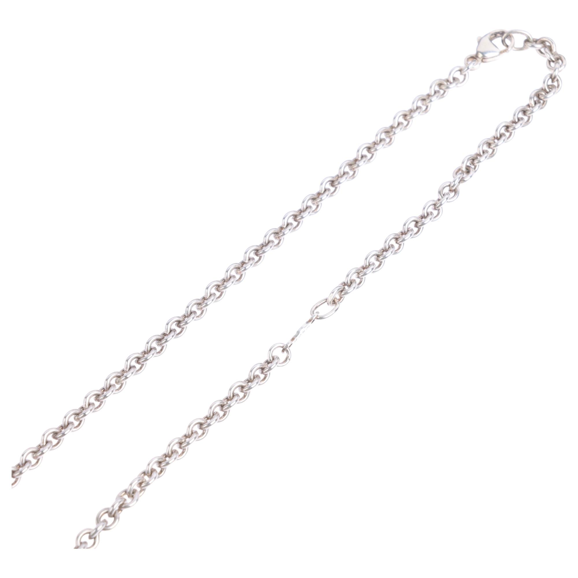 GEORG JENSEN - a Danish sterling silver belcher link chain necklace, 60cm, 13.4g Condition Report: