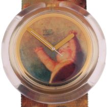 VIVIENNE WESTWOOD for POP SWATCH - a translucent plastic Putti quartz wristwatch, ref. PWK168, circa