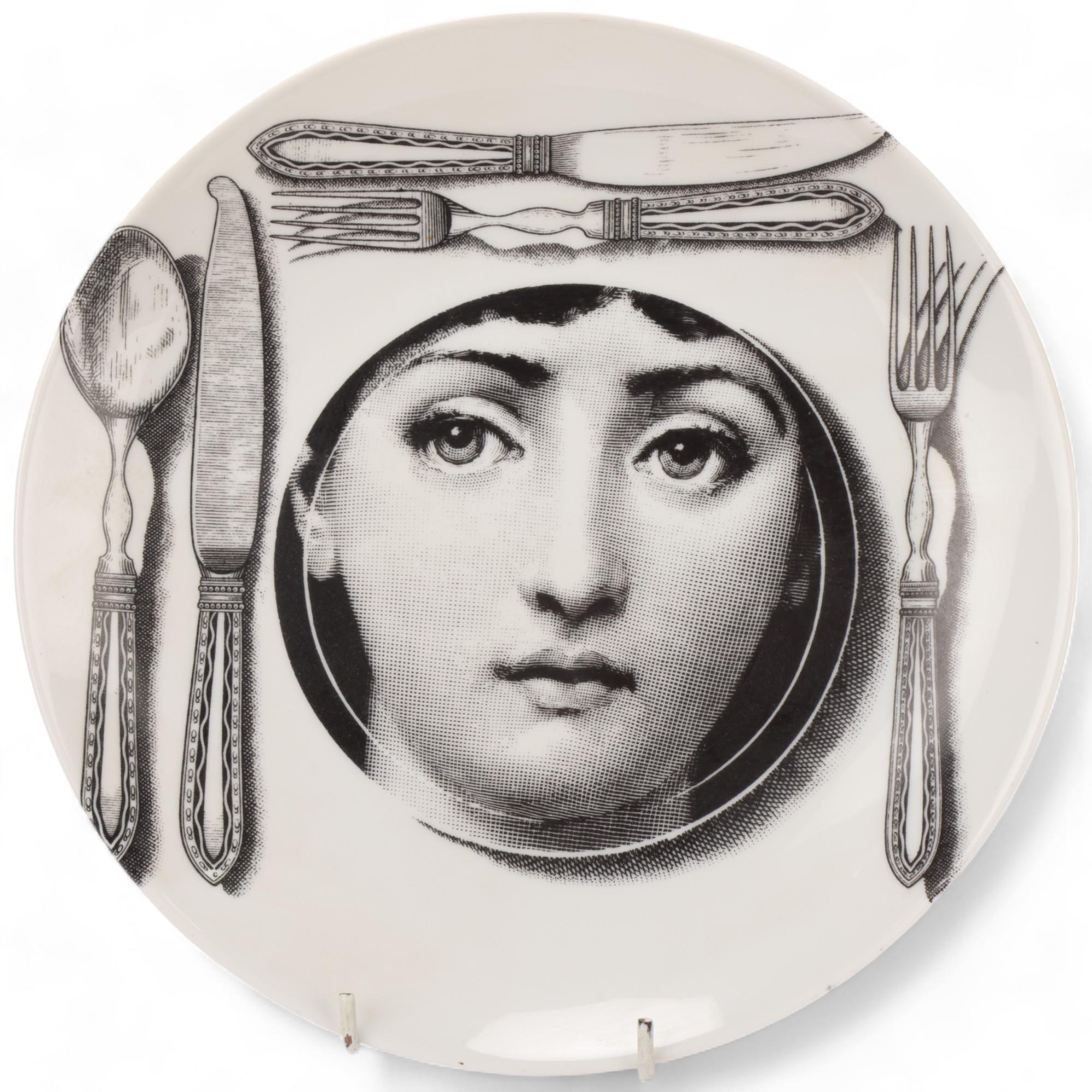 A PIERO FORNASETTI (1913-88) plate, 'Tema & Variazioni'/ Themes and Variations, model 203, makers