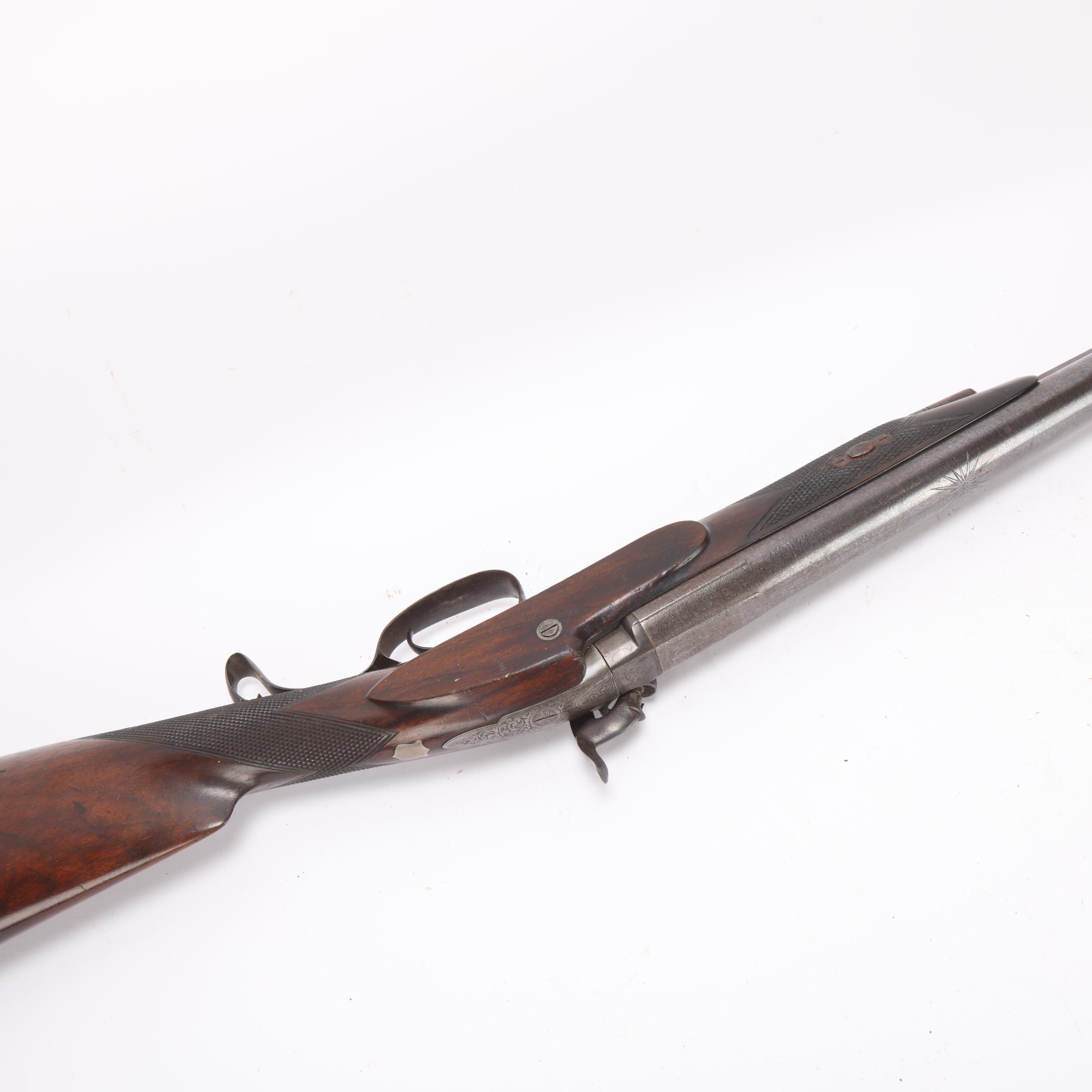 **Withdrawn** Early 19th century percussion rifle by S Darby, barrel ...