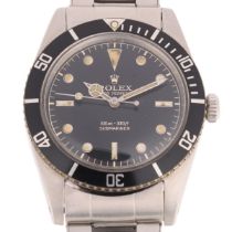 ROLEX - a Vintage stainless steel Oyster Perpetual Submariner 'James Bond' automatic bracelet watch,