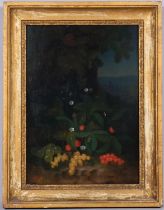 George E Forster (1817 - 1896), still life strawberries and berries, oil on panel, unsigned but date