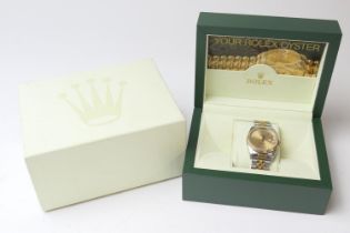 Rolex Oyster Perpetual Datejust gold and stainless steel wristwatch, reference number 16233,