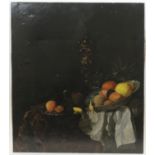 Russian School (late 20th Century), Decept, After the Old Masters, still life with fruit, silver