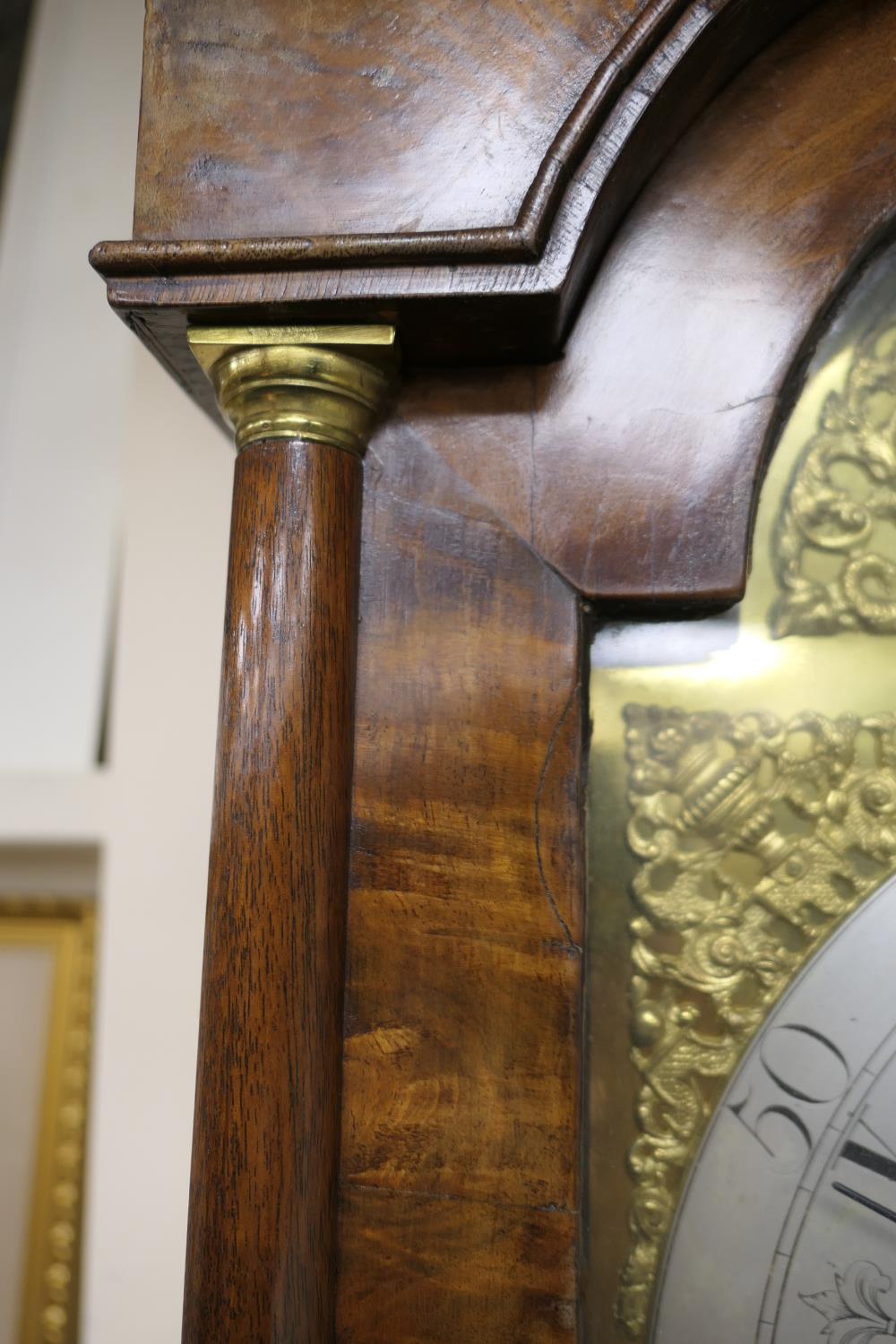 John Greaves, Newcastle, walnut eight day longcase clock, mid 18th Century, the hood with cavetto - Image 5 of 17