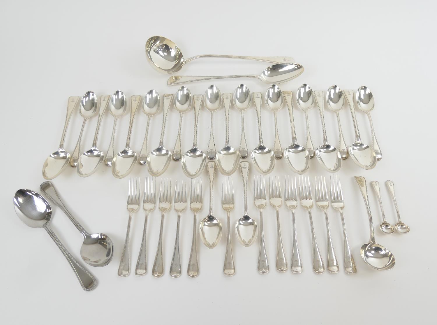 Victorian silver loose canteen of cutlery by George Adams and Barnard & Sons, mostly London 1869, - Image 2 of 2