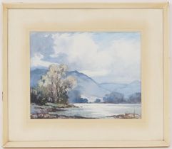 Robert Leslie Howey (1900-1981), Rydal Water, watercolour, signed, titled to a Hawkshead Gallery