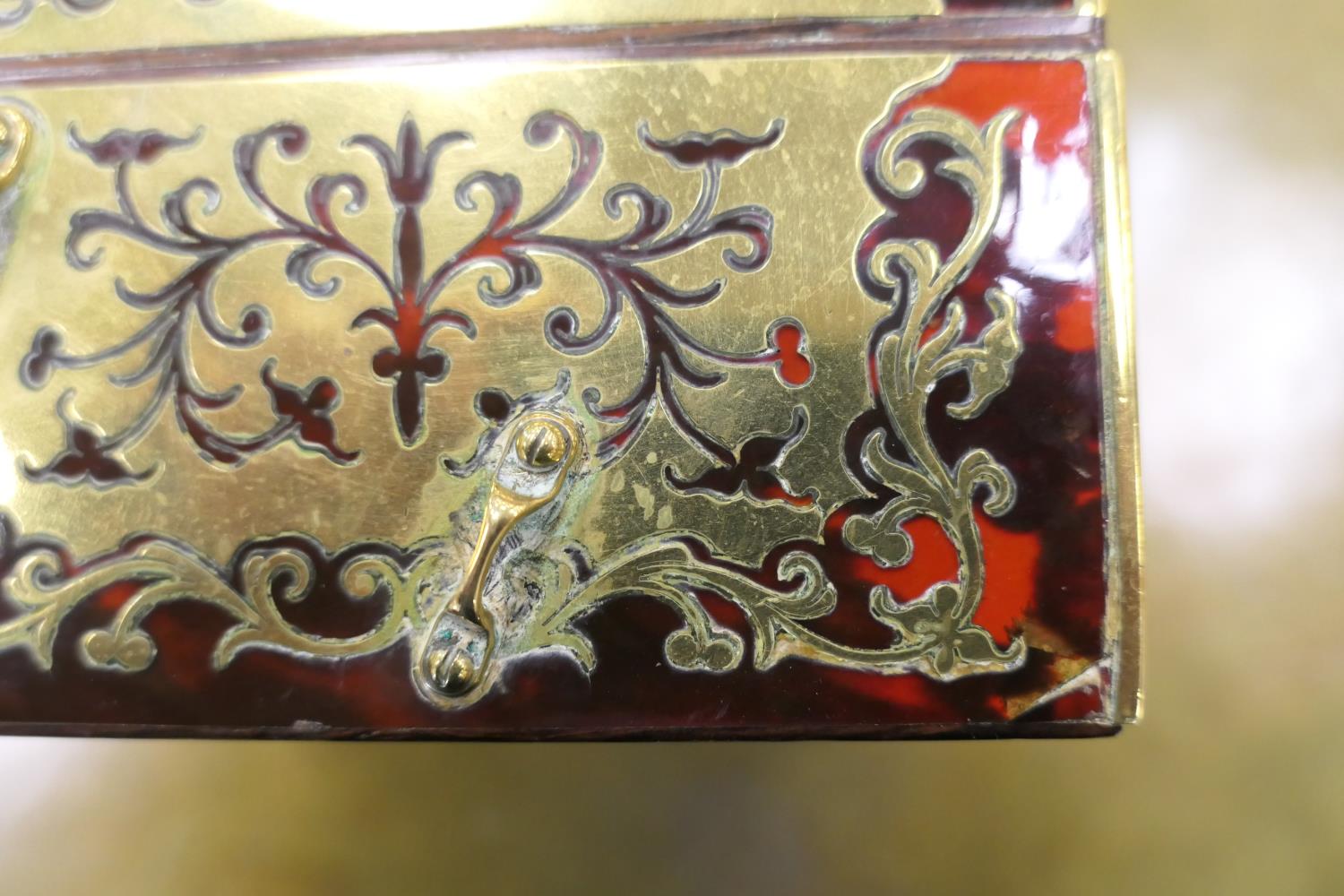 Asprey & Co., London, boulle box, late 19th Century, possibly for string, having a sloping front and - Bild 5 aus 10
