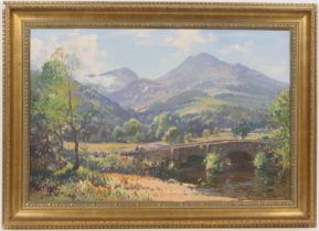 Wyndham Lloyd (1909-97), The River Gwynant, oil on canvas, signed, titled verso, 50cm x 75cm (Please