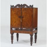 George IV mahogany collector's cabinet, dated 1826, in the manner of George Bullock, the carved
