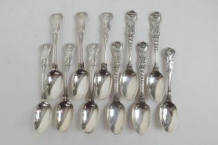 Four George IV silver Coburg pattern teaspoons, by William Eley and William Fearn, London 1823,