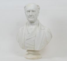 Matthew Noble (1817-76), Bust of William Renshaw Esq, marble, signed and dated London 1857, height