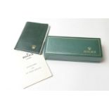 Rolex watch box, also Rolex paperwork circa 1982 (2) (Please note condition is not noted. We