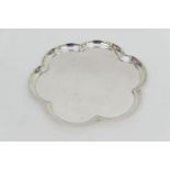 Garrard & Co., London, silver lobed tray, London 1964, 25.5cm diameter, weight approx. 585g (