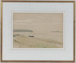 Thomas Cantrell Dugdale (1880-1952), Coastal scene, watercolour, signed in pencil, 24cm x 35cm (