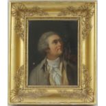 English School (late 18th Century), Portrait of a gentleman in a brown coat, pastel on paper, 24cm x