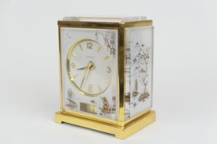 Jaeger Le-Coultre gilt brass chinoiserie Atmos clock, plexi-glass panels, signed Marina, 526-5