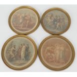 Four Angelica Kauffman aquatint engravings, engraved by Wynne Ryland, en rotunde, similarly