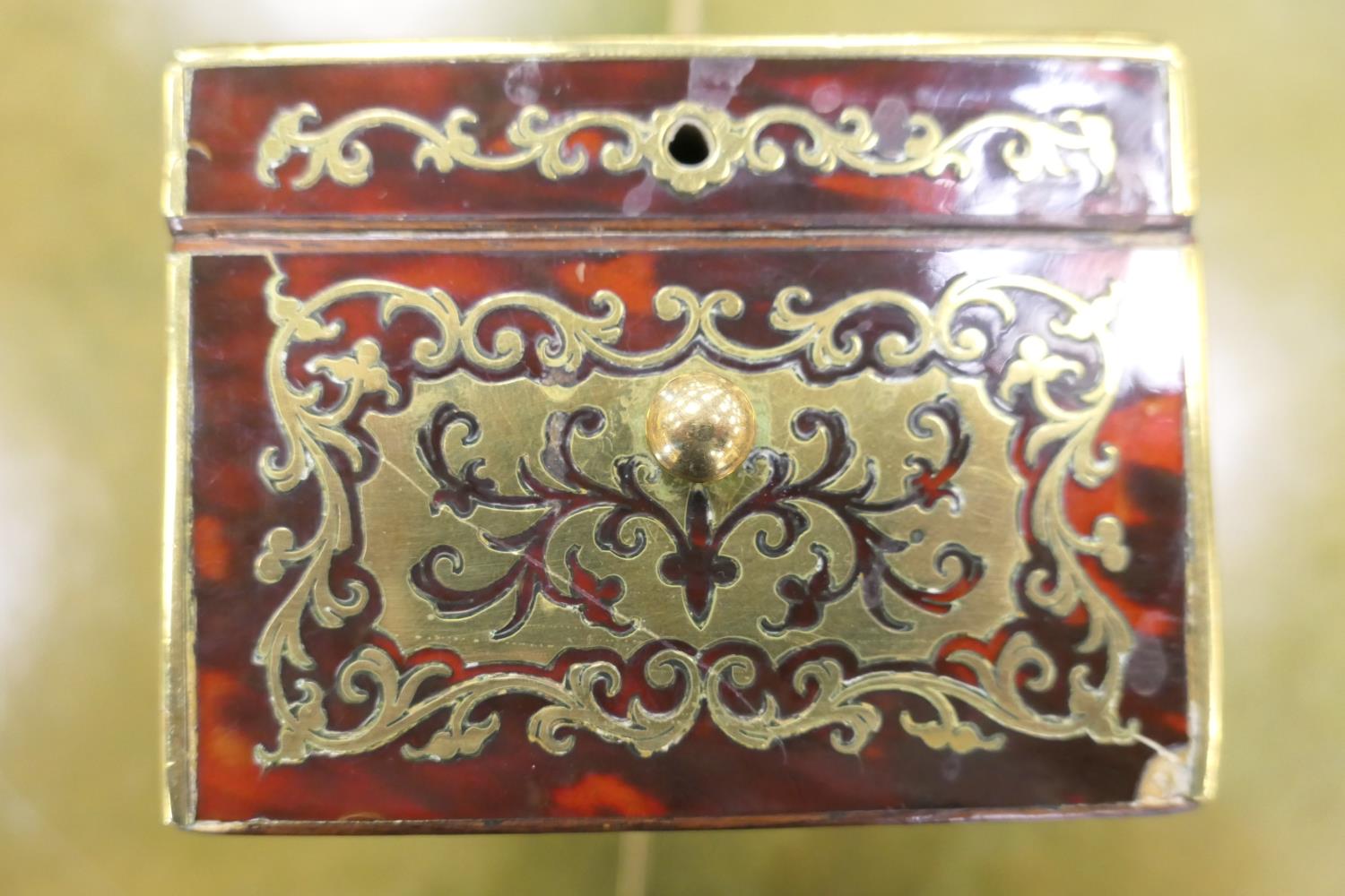 Asprey & Co., London, boulle box, late 19th Century, possibly for string, having a sloping front and - Bild 3 aus 10