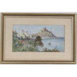 Joseph Hughes Clayton (active 1891-1929), Harlech Castle, watercolour, signed, 26cm x 49cm (Please