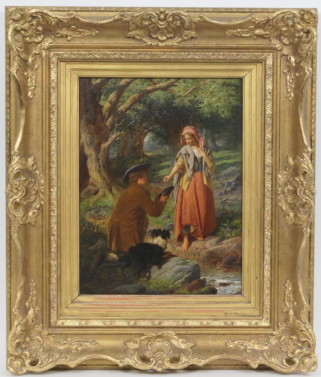 After William Henry Midwood (1833-88), The Betrothal of Burns and Highland Mary, oil on canvas,