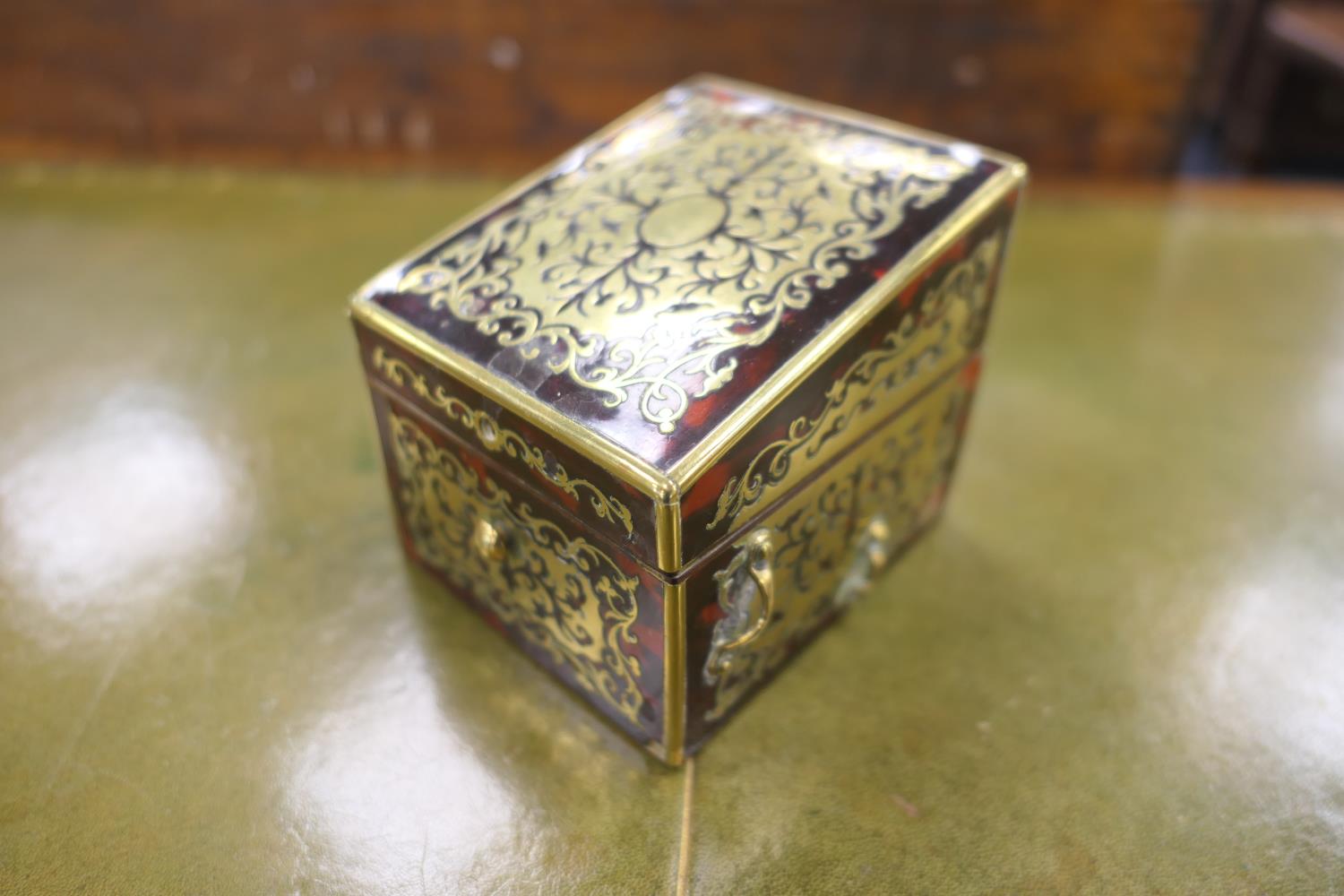 Asprey & Co., London, boulle box, late 19th Century, possibly for string, having a sloping front and - Bild 10 aus 10