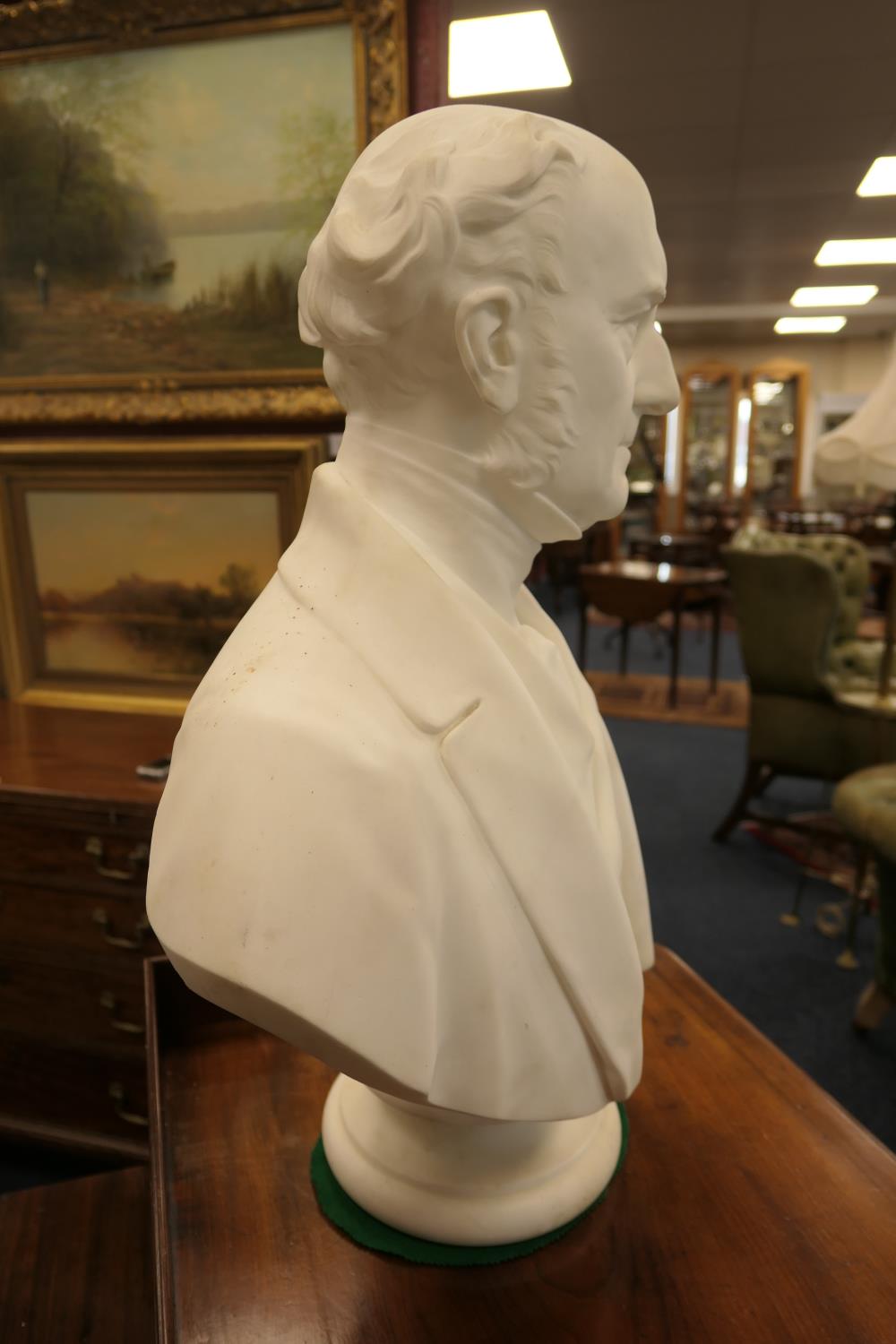 Matthew Noble (1817-76), Bust of William Renshaw Esq, marble, signed and dated London 1857, height - Image 7 of 12