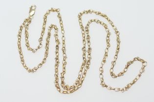 9ct gold fancy link guard chain, with a lobster claw catch, length approx. 94cm, weight approx. 23.