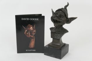 David Goode (Contemporary), 'Juno', bronze, on a square black marble plinth, height 28cm (Please