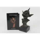 David Goode (Contemporary), 'Juno', bronze, on a square black marble plinth, height 28cm (Please