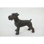 Bronze model of a terrier, circa 1900, 13cm (Please note condition is not noted. We strongly