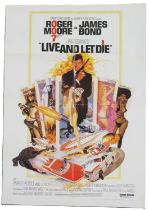 James Bond interest: Live and Let Die movie poster for United Artists, 1973, published by Loeb,