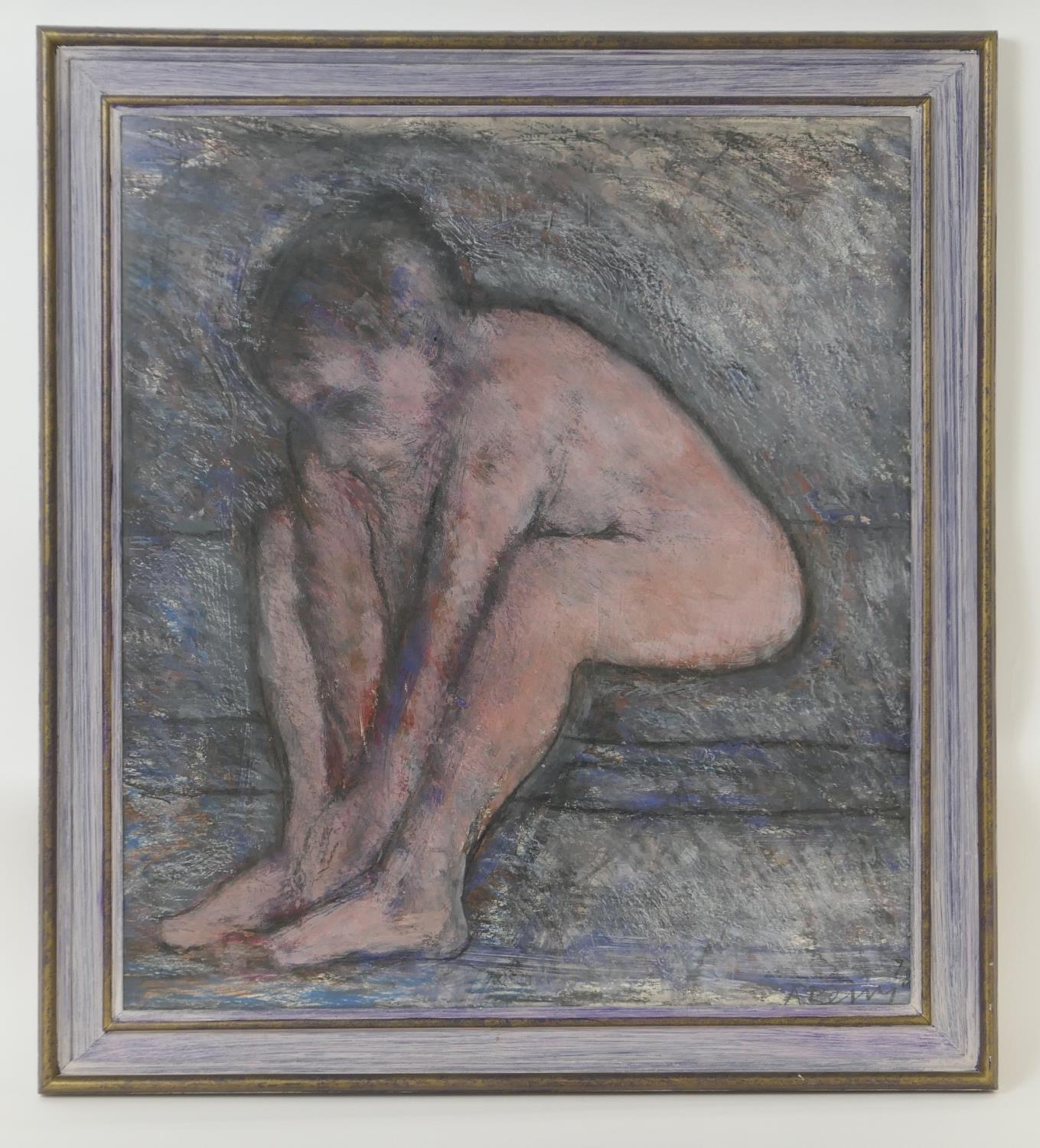 Arthur Berry (1925-1994), Seated nude, mixed media, signed and dated 1978, 76cm x 68cm (Please