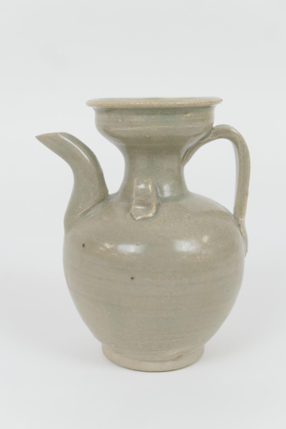 Chinese celadon ewer, northern Song Dynasty (960-1127, height 13.5cm Provenance: Glade Antiques (