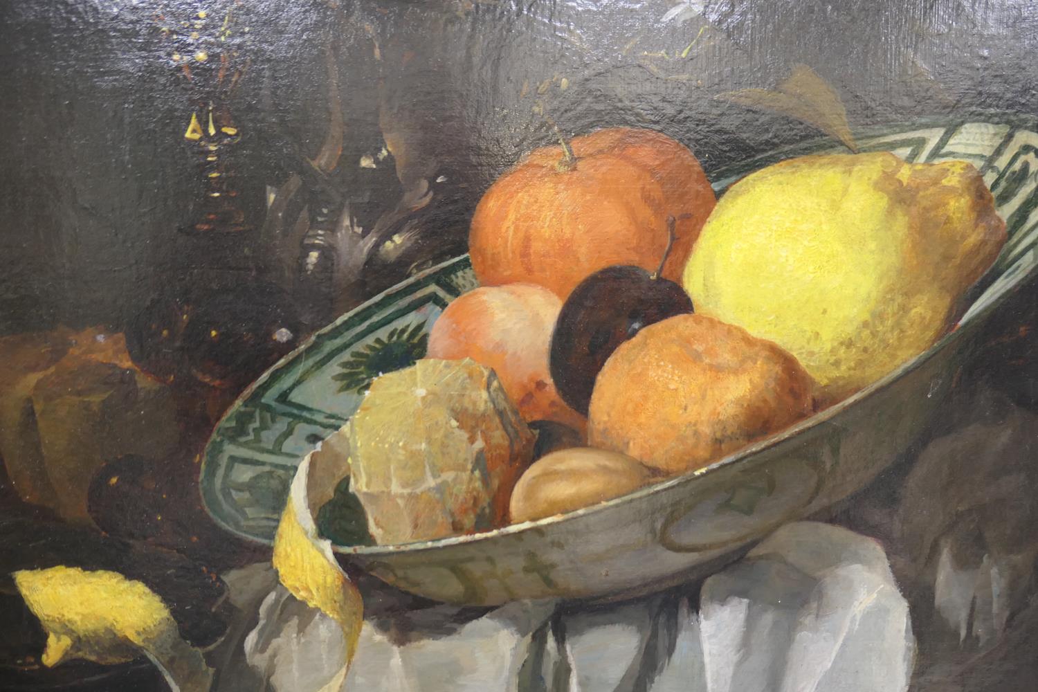 Russian School (late 20th Century), Decept, After the Old Masters, still life with fruit, silver - Image 4 of 8