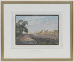 Noel Harry Leaver (1889-1951), A Berkshire village, watercolour, signed, inscribed to the mount,