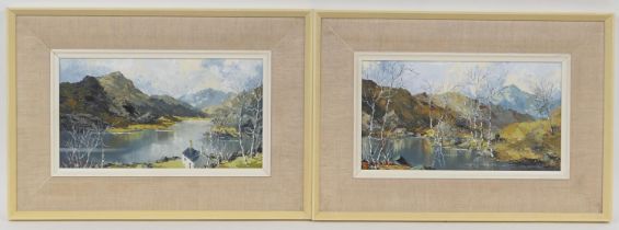 Charles Wyatt Warren (1908-93), Pair, Llyn Peris, Snowdon, and Moel Siabod from the river, signed