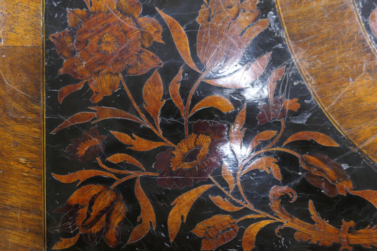 Walnut and marquetry inlaid chest on stand, in the William and Mary style, inlaid to the top and - Image 18 of 18