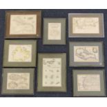 Small selection of maps comprising Thomas Bowen 'West Indies', published 1778, hand coloured, 19.5cm