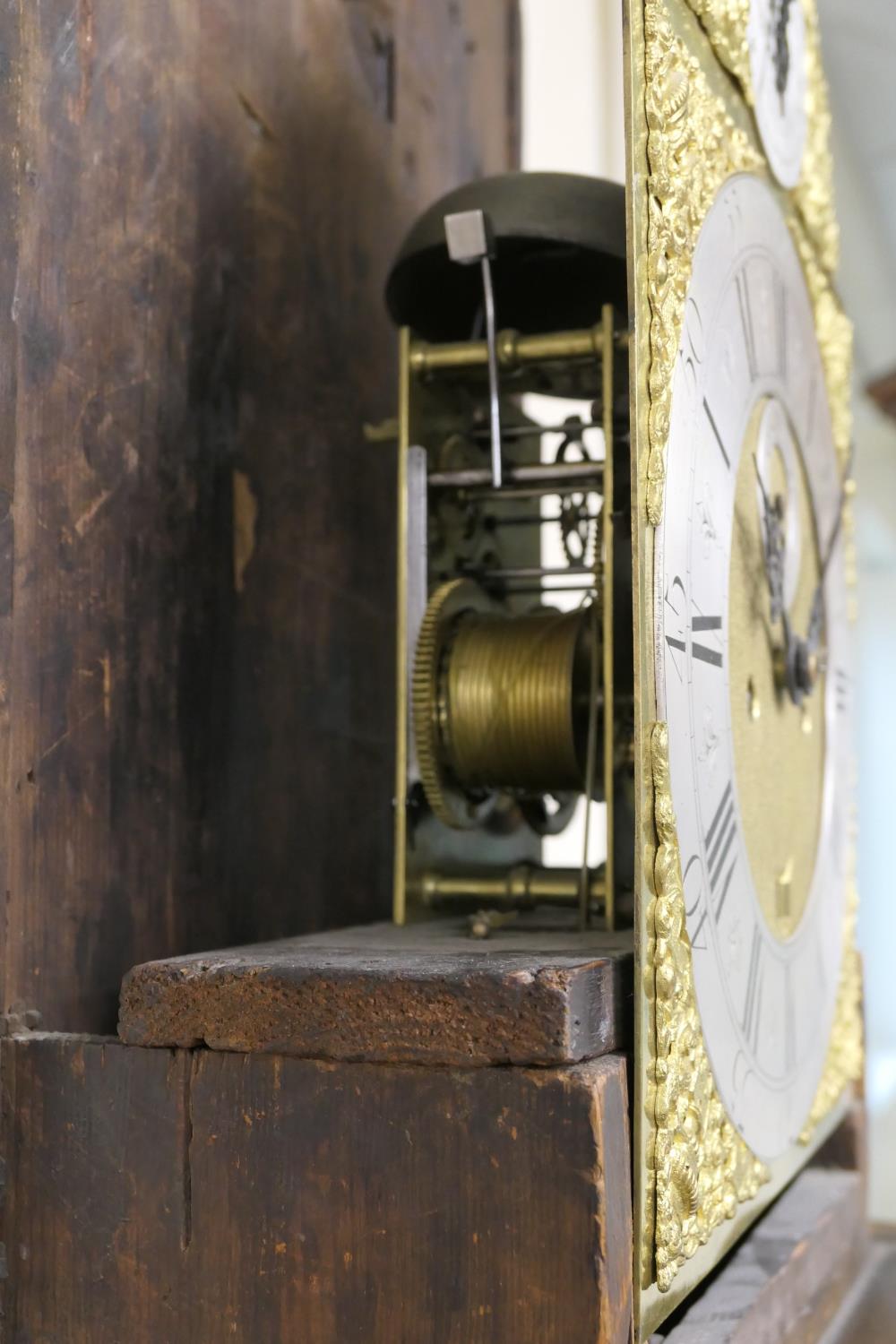 John Greaves, Newcastle, walnut eight day longcase clock, mid 18th Century, the hood with cavetto - Image 13 of 17