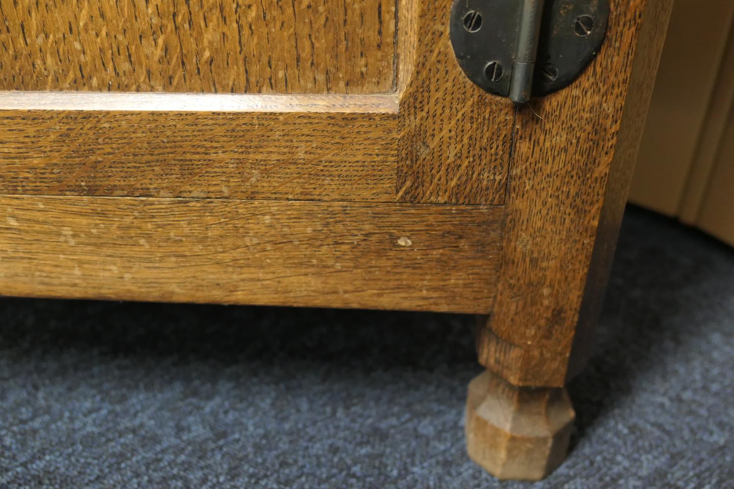 Workshop of Robert 'Mouseman' Thompson, English oak dresser and plate rack, post 1971, the - Image 5 of 9